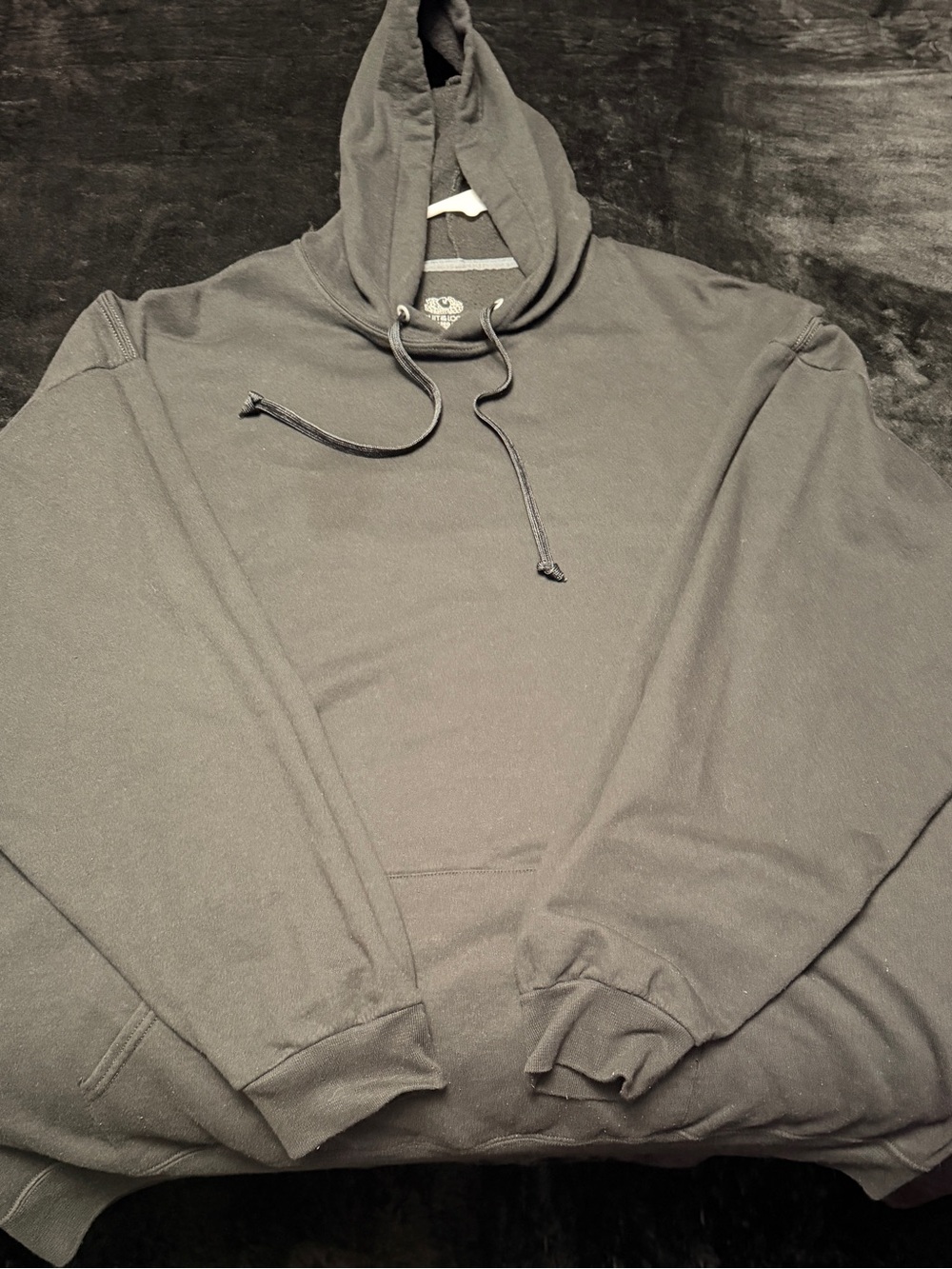 Fruit of the Loom Men's Black Hooded Sweatshirt